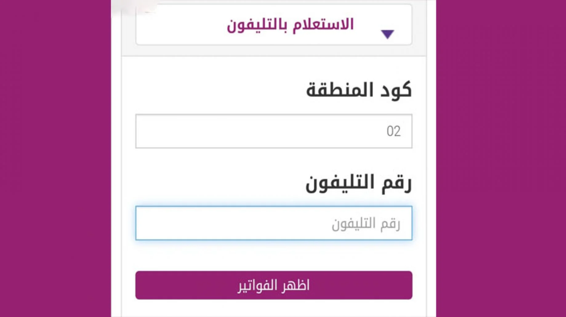 الاستعلام عن فاتورة التليفون الأرضي 2025 برقم الارضي