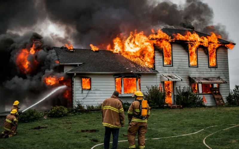 تفسير الحريق في البيت في المنام او رؤية حريق بيت في المنام