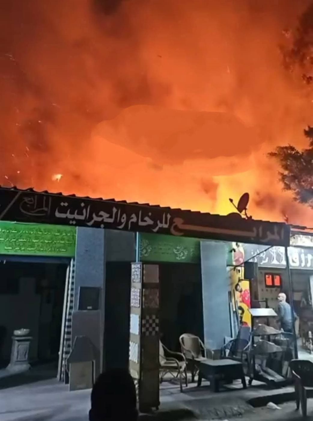 حريق بجوار شريط السكة الحديد بطنطا 