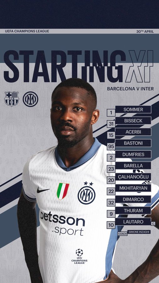 يامال ضد مارتينيز.. التشكيل الرسمي لـ مباراة إنتر ميلان وبرشلونة بدوري أبطال أوروبا