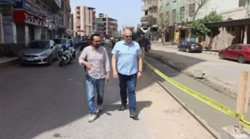 محافظ القليوبية يتفقد أعمال تطوير ورصف شارع الشرطة العسكرية ببنها