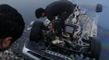 مصرع شخص إثر انقلاب سيارة ملاكي بترعة في كفر الشيخ