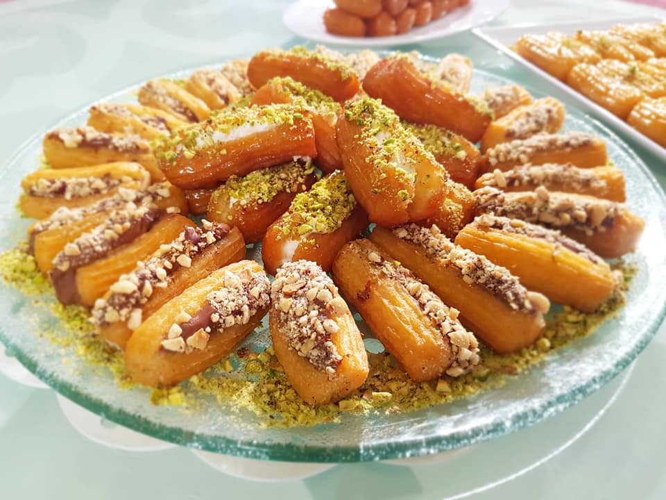 مقادير طريقة عمل بلح الشام مكتوبة