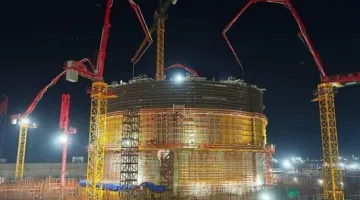 الانتهاء من صب المرحلة الأولى لوعاء الاحتواء الداخلي بالمفاعل الثاني لمشروع الضبعة النووي