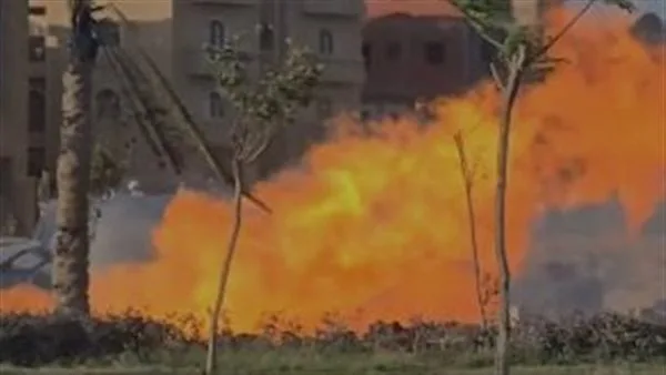 السيطرة على حريق طريق الواحات بعد انفجار خط غاز