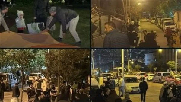 بعد زلزال الأربعاء الماضي.. هزات ارتدادية تدفع سكان إسطنبول إلى النزول للشوارع مجددا بعد زلزال الأربعاء الماضي.. هزات ارتدادية تدفع سكان إسطنبول إلى النزول للشوارع مجددا