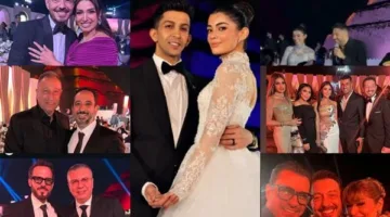 بكاء ليلى زاهر وغناء هشام جمال.. أبرز لقطات حفل زفاف العروسين |صور