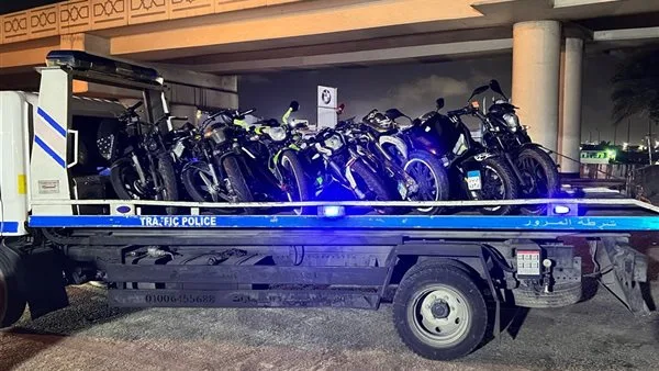 حملات لضبط الدراجات النارية والتكاتك غير المرخصة بالإسكندرية