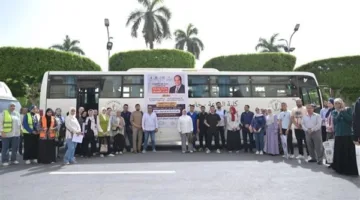 رئيس جامعة القاهرة يستعرض نتائج القافلة التنموية الشاملة بقرية زاوية أبو مسلم بمركز أبو النمرس بالجيزة