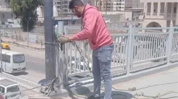 سرقة أجزاء من حديد كوبري الزوايدة بالإسكندرية وتدخل عاجل من الحي