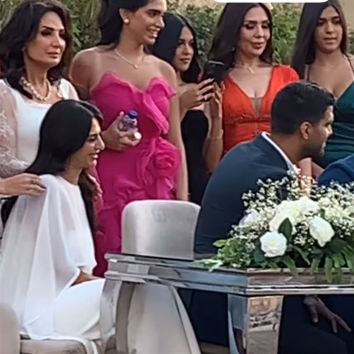 أمل رزق تحتفل بعقد قران ابنتها هيا بحضور الداعية مصطفى حسني