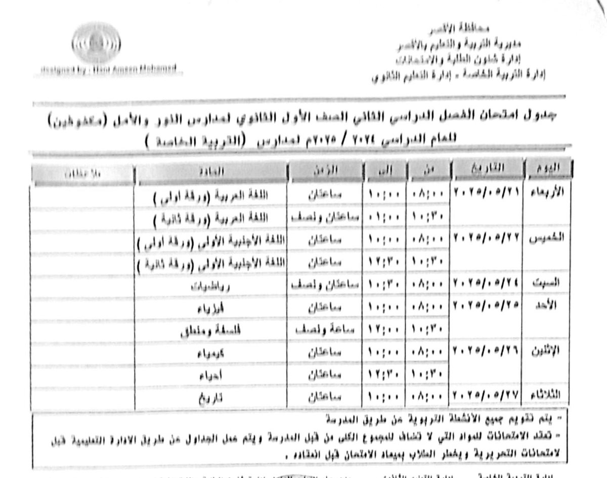 المرحلة الثانوية