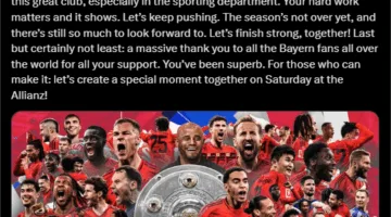 أول تعليق من كومباني عقب تتويج بايرن ميونخ بلقب الدوري الألماني