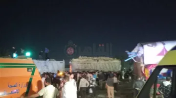 إصابة 11 شخصًا في تصادم سيارة نقل بعدد من السيارات الملاكي أعلى الطريق الدائري باتجاه السلام