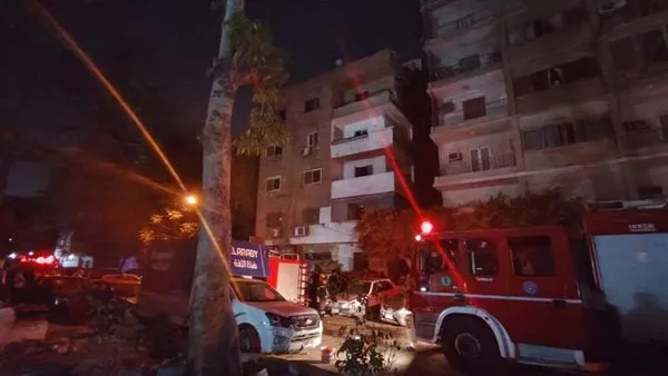 الحماية المدنية على حريق التهم شقة سكنية في محيط محكمة إمبابة