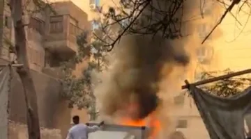 السيطرة على حريق سيارة نقل مواد غذائية في المهندسين بالجيزة