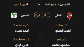 الغندور حكمًا لمباراة الأهلي والمصري البورسعيدي في الدوري