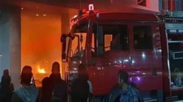 المعمل الجنائي يعاين حريق شقة سكنية بـ 15 مايو
