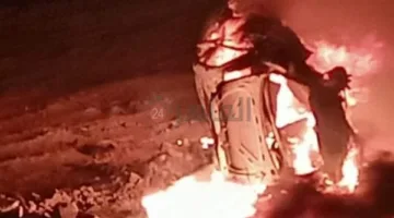 اندلاع حريق في سيارة أمام بنزينة بطريق الواحات بأكتوبر