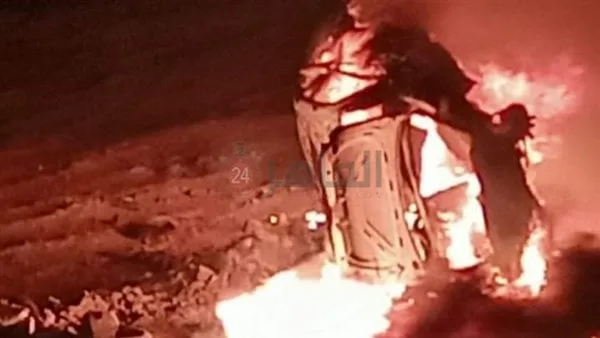 اندلاع حريق في سيارة أمام بنزينة بطريق الواحات بأكتوبر
