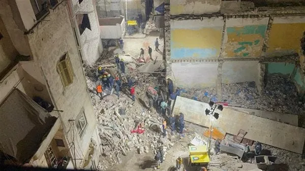 بدء رفع أنقاض المنزل المنهار في الفواخير بأسيوط بعد تصريح جهات التحقيق
