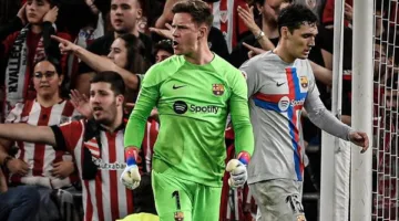 بعد غيابه ما يقرب من 7 أشهر.. تير شتيجن يعود لتشكيل برشلونة في مباراة بلد الوليد بالدوري