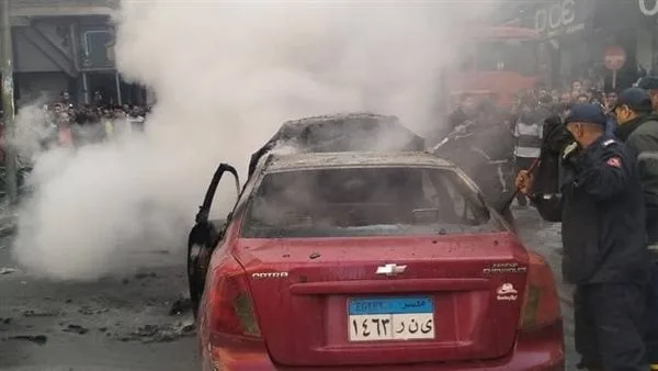 تفاصيل احتراق سيارة ملاكي ونجاة سائقها في سوهاج