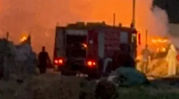 حريق هائل في كسارة بلاستيك بالغربية.. والدفع بـ3 سيارات إطفاء