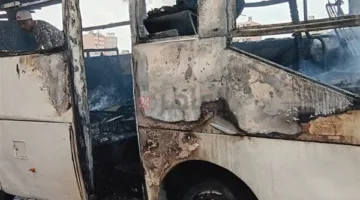 دون إصابات.. السيطرة على حريق أتوبيس في المرج