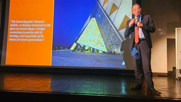 رئيس المتحف المصري الكبير في اليابان للترويج له قبل الافتتاح الرسمي| صور