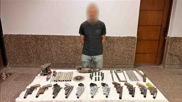 ضبط ورشة لتصنيع الأسلحة النارية غير المرخصة في الفيوم