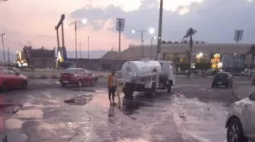 محافظ السويس يتابع آثار موجة الأمطار ويعلن عن انقطاع الكهرباء بمنطقة العبور للصيانة