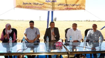 محافظ السويس يفتتح موسم حصاد القمح من قرية الشلوفة