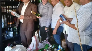 محافظة الجيزة: ضبط 7 آلاف زجاجة مشروبات كحولية داخل منشأة غير مرخصة في الشيخ زايد