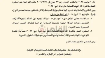 منها استمرار تأشيرة الترانزيت.. ننشر قرار شركات السياحة بشأن زيادة الحركة الجوية| مستند